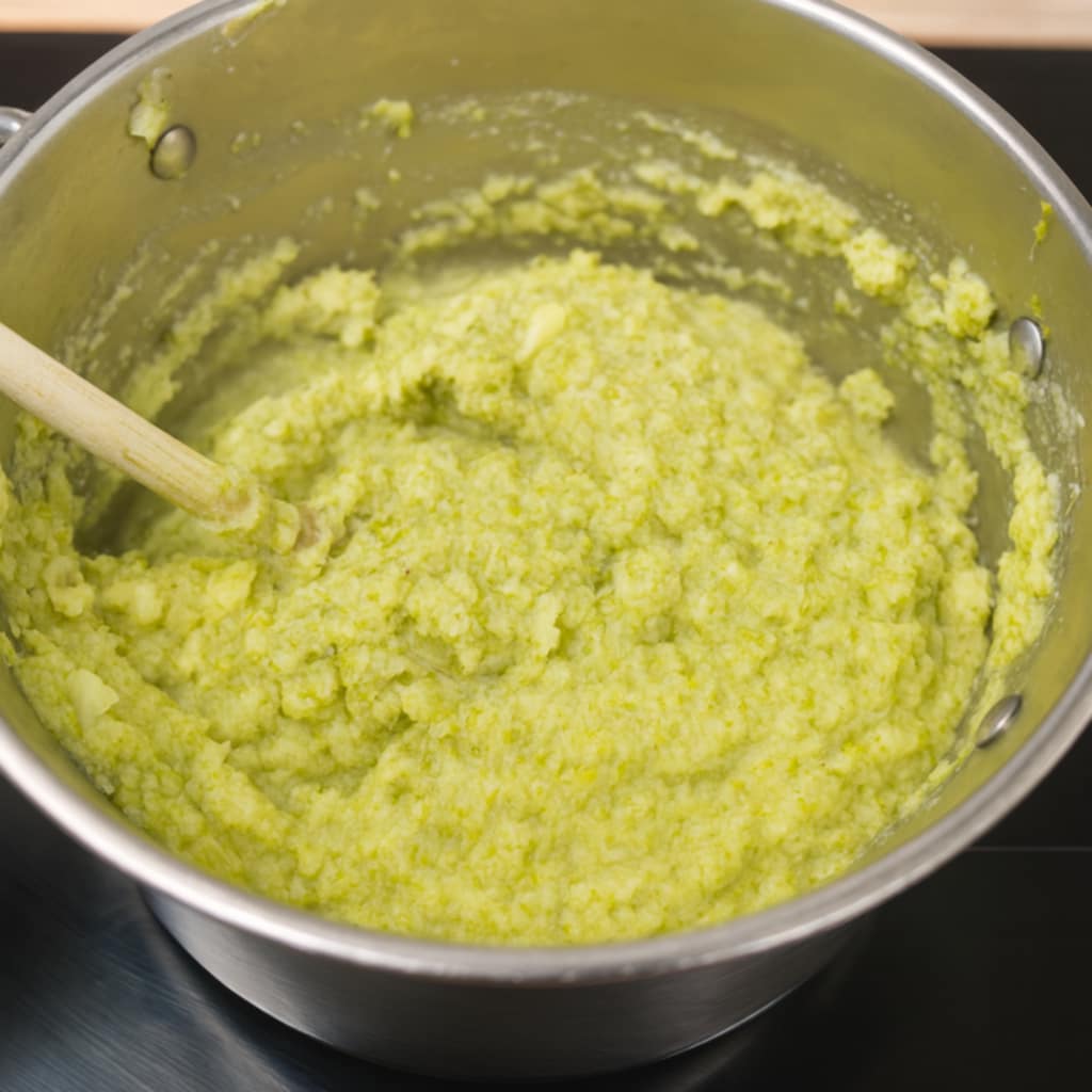 Purée de pommes de terre et brocolis